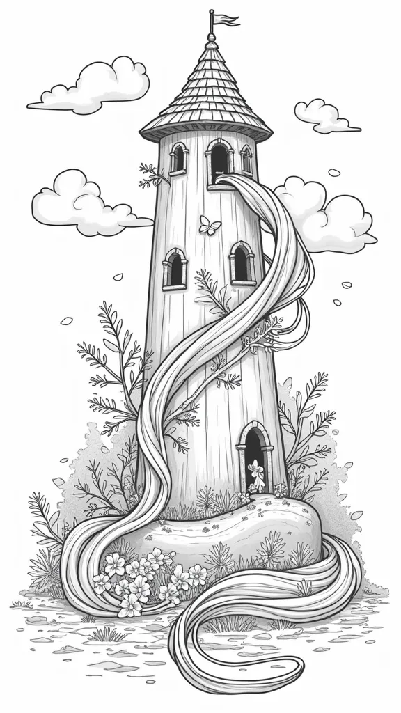 printable rapunzel coloring pages